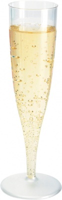 Duni Vienkartinės taurės šampanui 135 (100) ml, skaidrios spalvos, PS, max +100°C, 10 vnt.